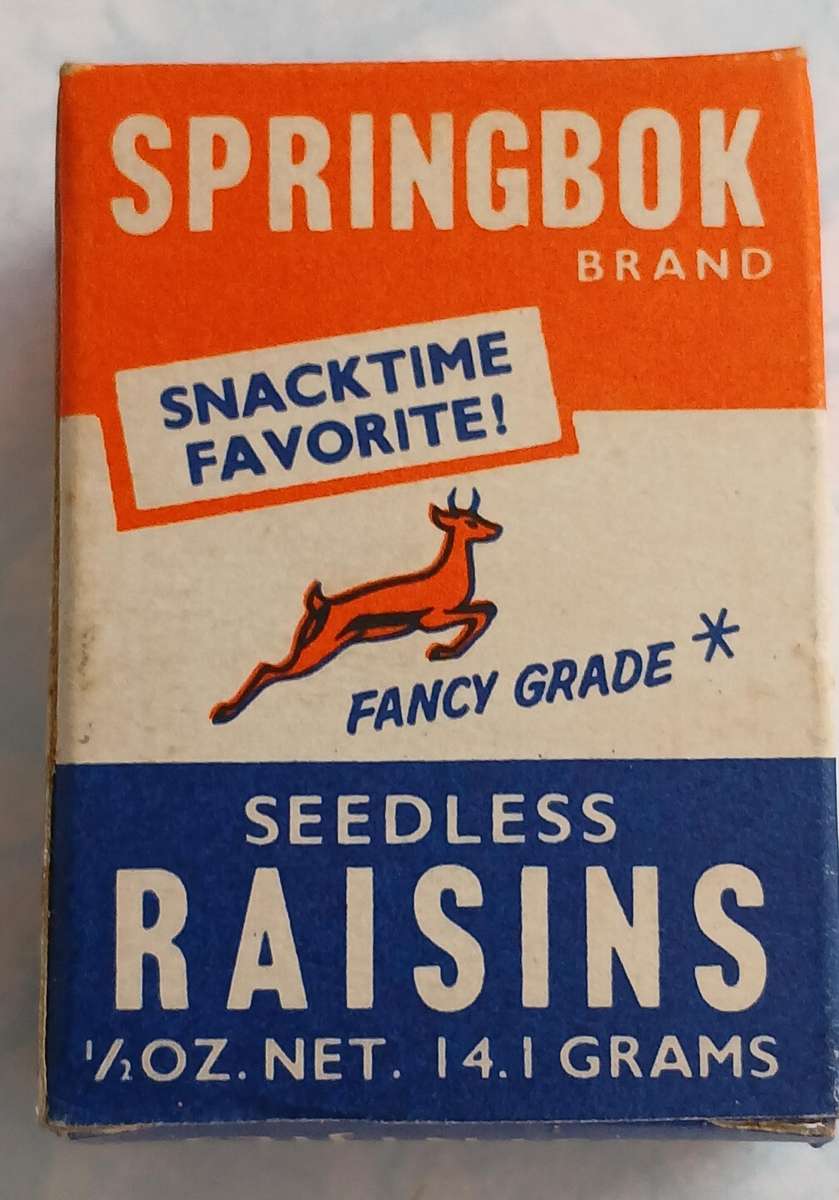 Vintage SA Raisin Snack Box