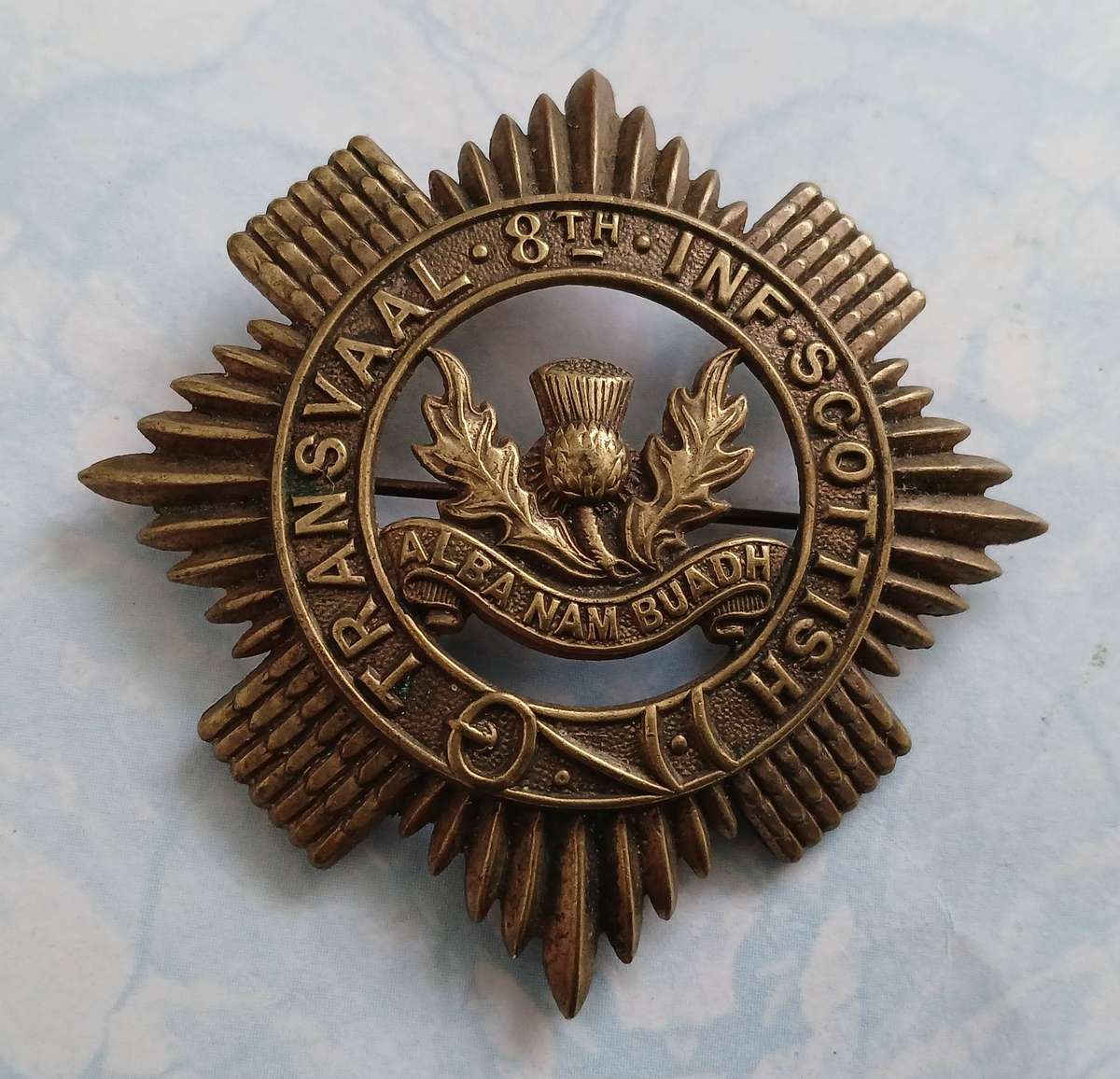 Transvaal 8th Infantry Scottish Cap Badge