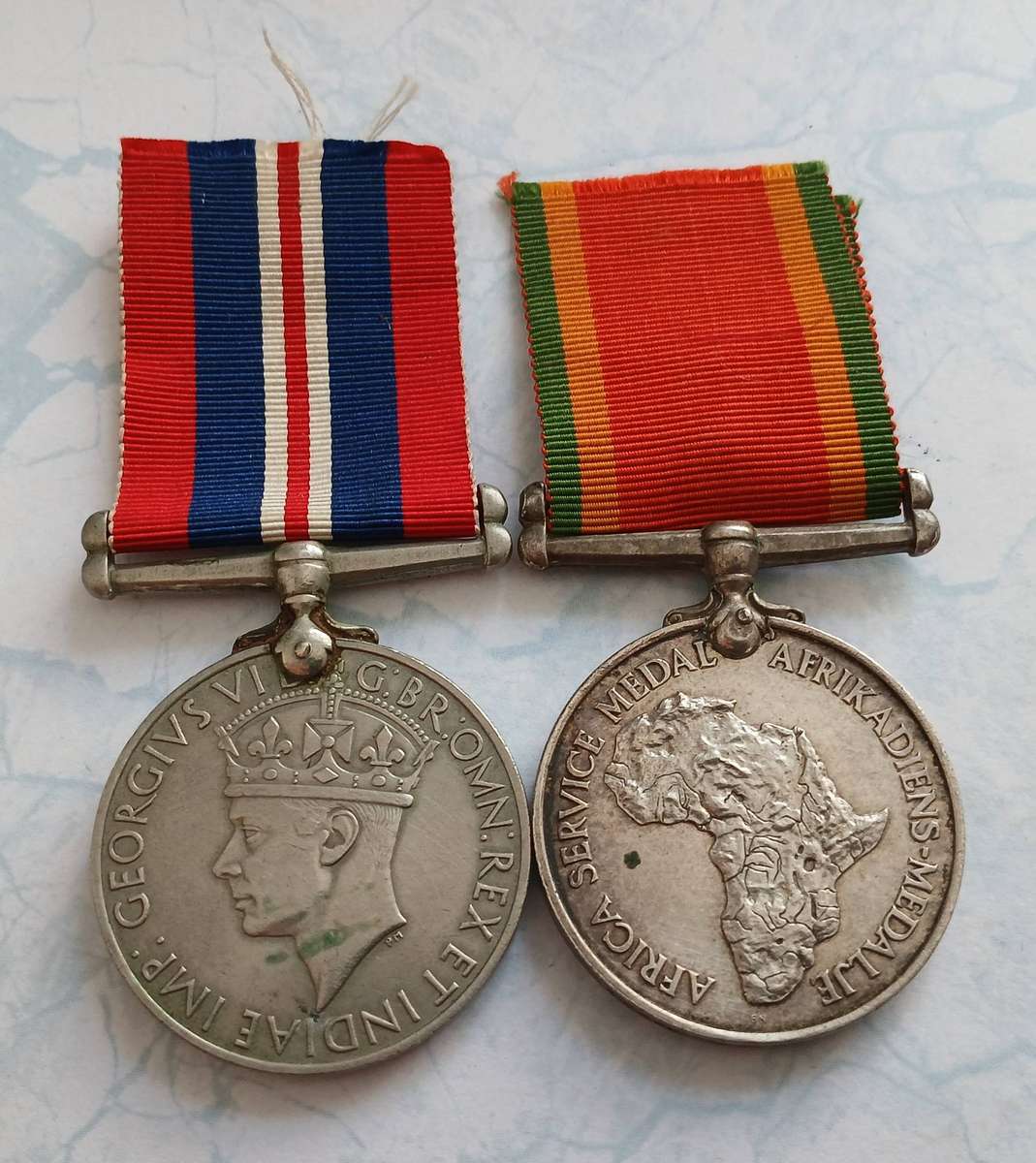 WW2 SA Group of 2 Medals + Service Record