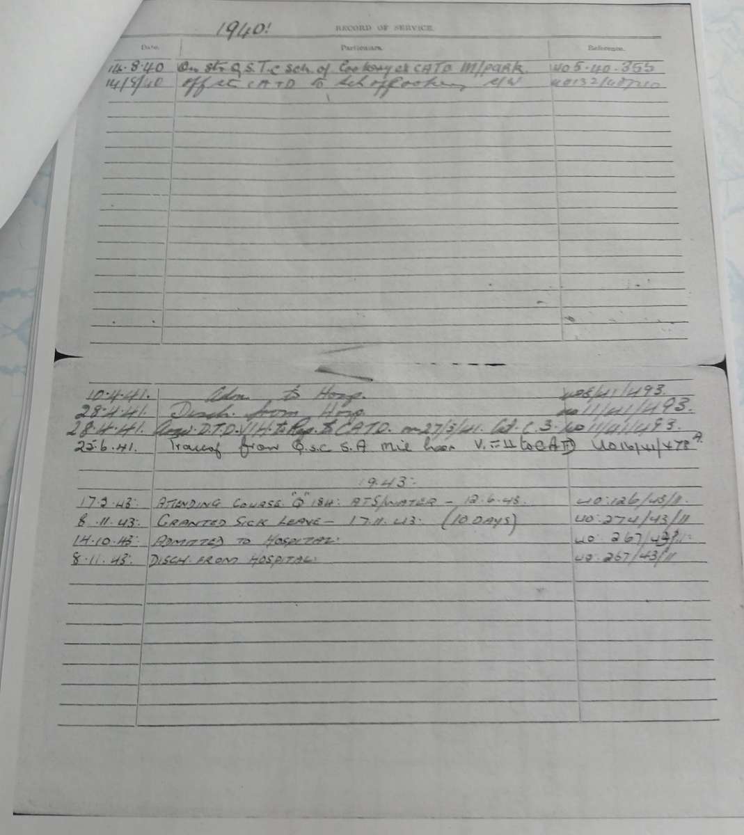 WW2 SA Group of 3 Medals + Service Record