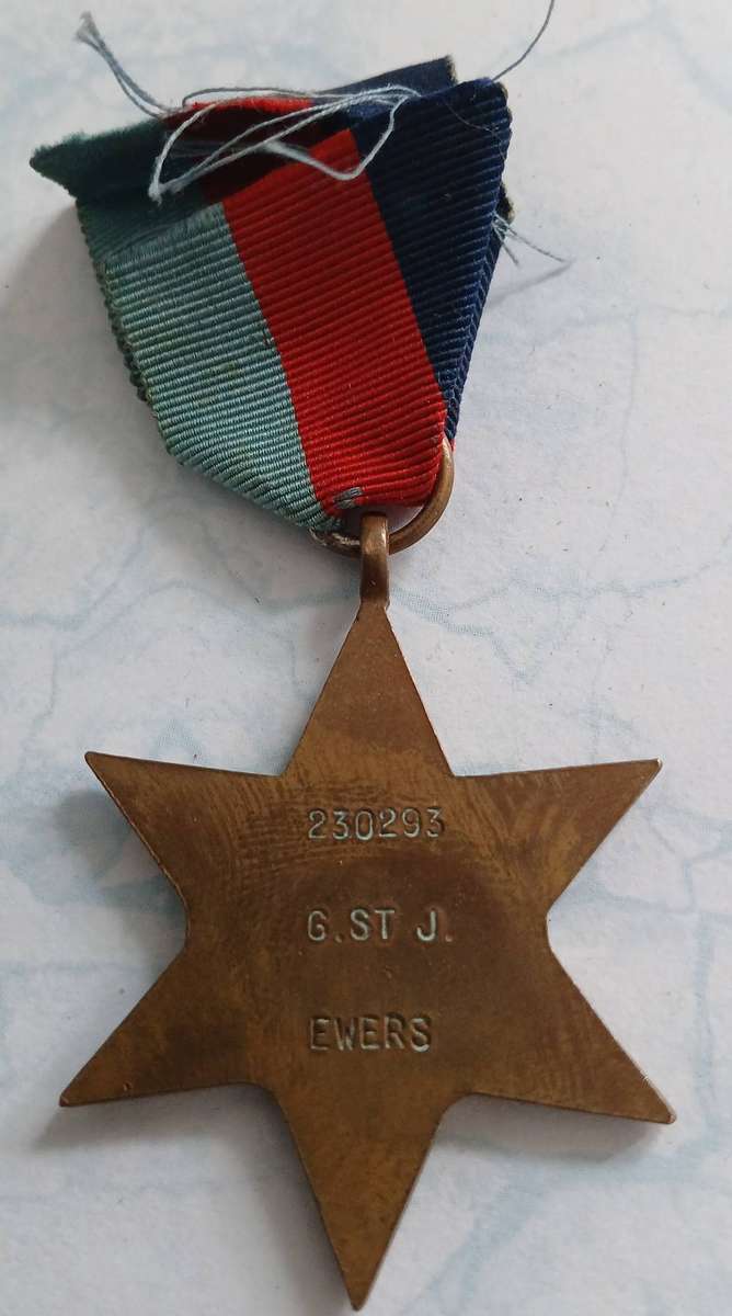 WW2 SA 1939-45 Star with Service Record