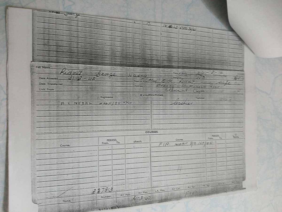 WW2 SA Defence Medal / War Medal & A.S.M. with Service Record - SAAF