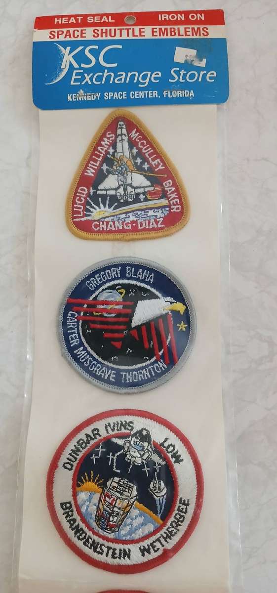 Space Shuttle Emblems x6 - iron on