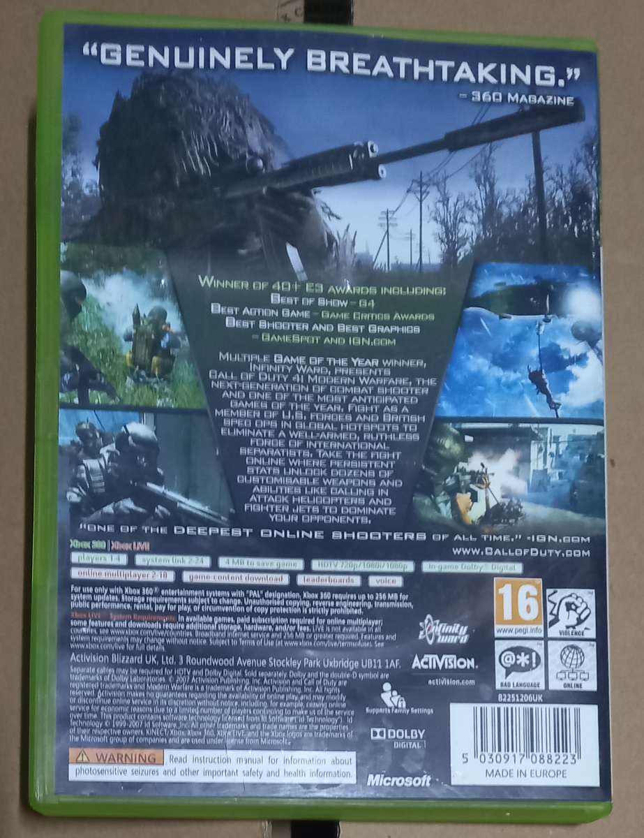 Call Of Duty 4: Modern Warfare Classics Xbox 360