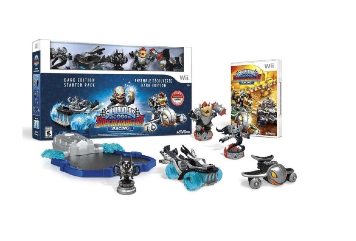 Wii Skylanders Superchargers Racing Dark Edition Starter Pack Bowser Amiibo Game-Collectors (Rare)