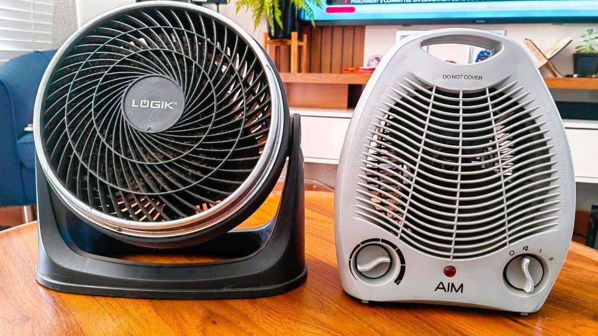 LOGIK TABLE FAN AND AIM FAN HEATER