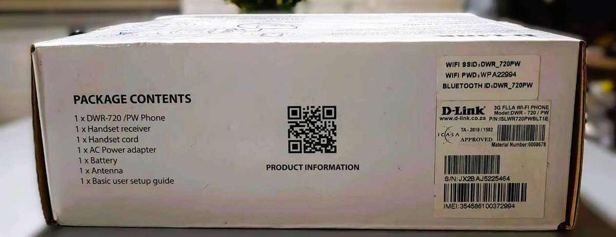D-Link DWR-720PW 3G FLLA  Wi-Fi Phone