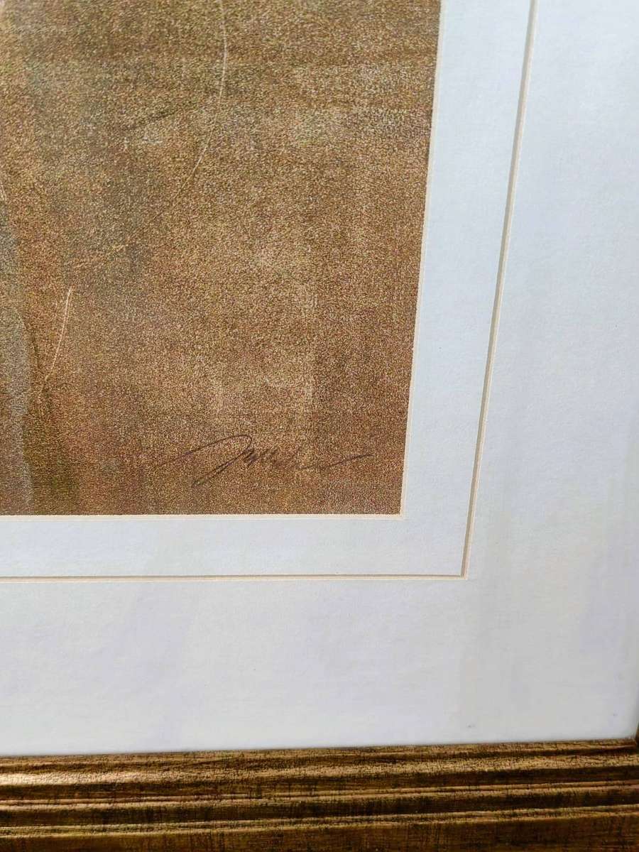 Gold - colored frame Art (80cm X 54cm) LOT#1