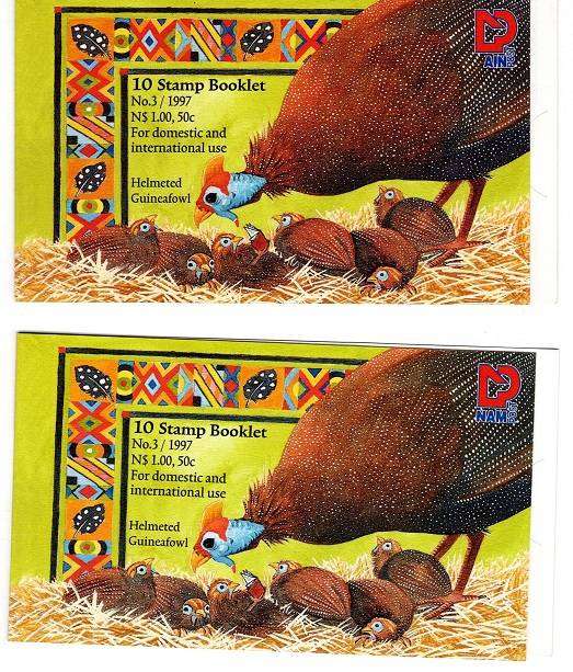 Namibia 1997 Guinea Fowl Booklets 5&6, VF UM