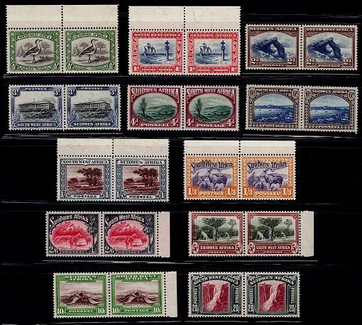 SWA 1937-54 1st Definitive set Perf 14 x 13½up VF UM