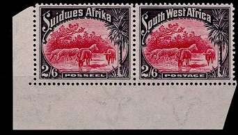 SWA 1937-54 1st Definitive 2s/6d SW Cnr pair Perf 14 x 13½up VF UM