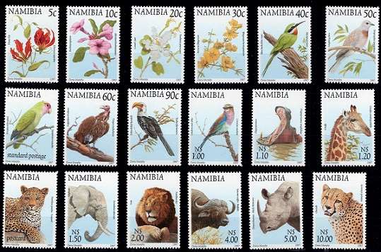 Namibia 1997 Flowers, Birds & Animal defin set complete VF UM