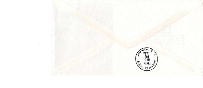 RSA 1969 FDC No9 Inaugural Flight Nyk-Jhb VF addressed