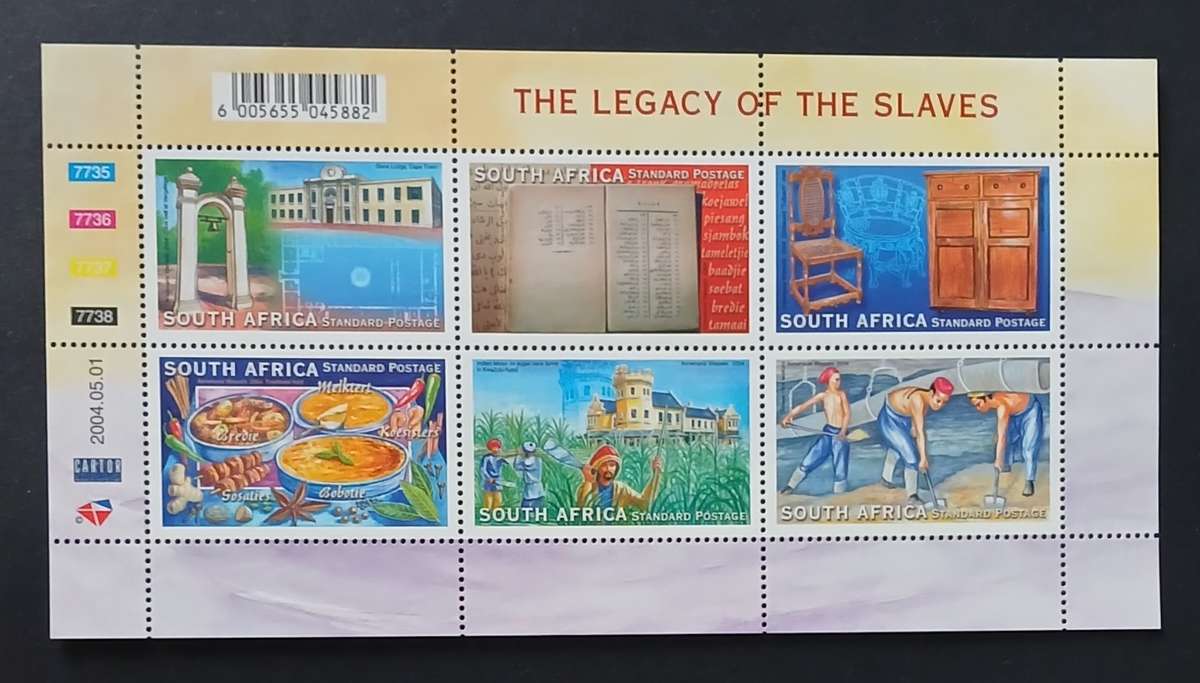 2004 Legacy of the Slaves mini sheet MNH