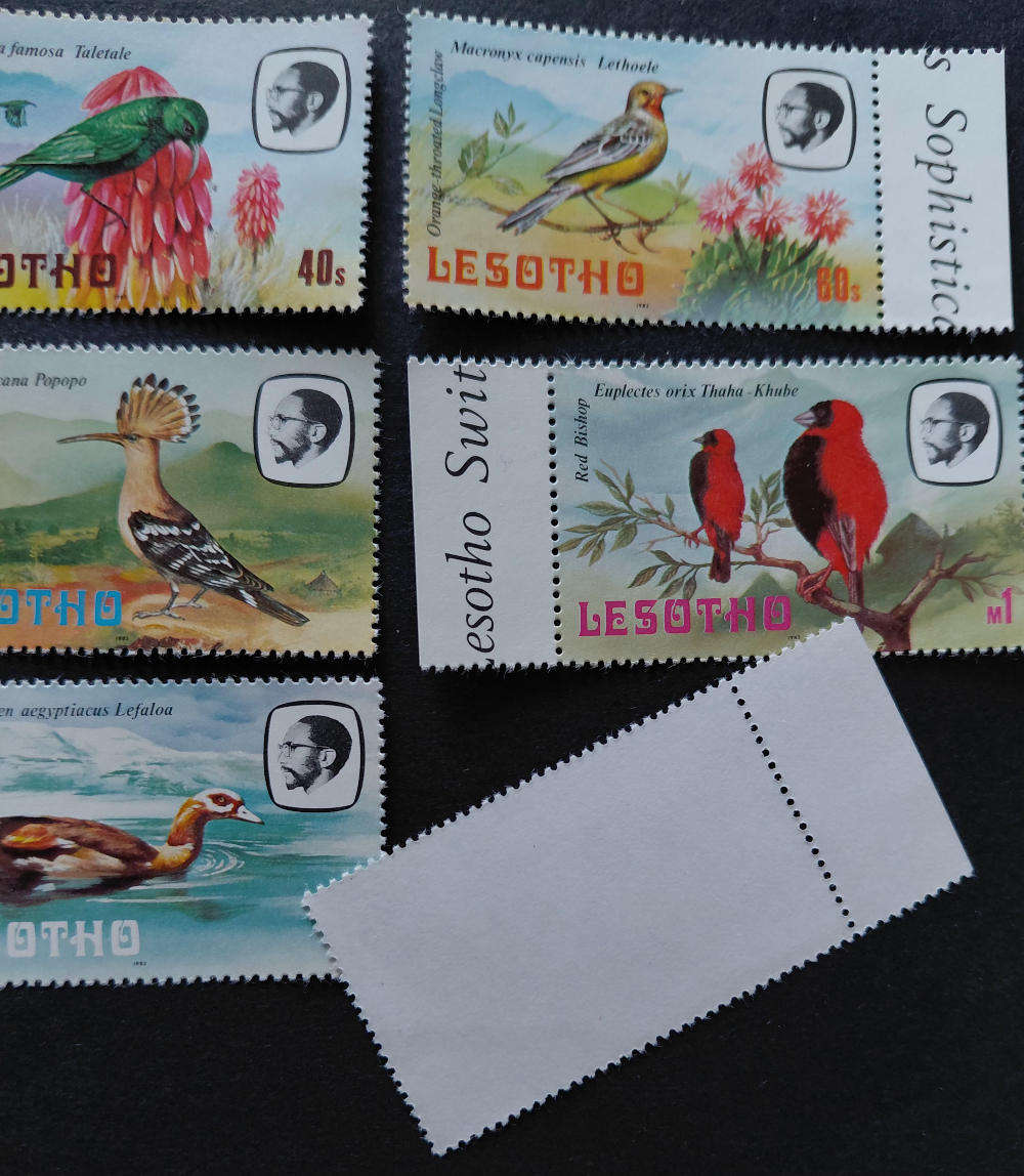 1982 Lesotho MNH bird set of Watermarked stamps