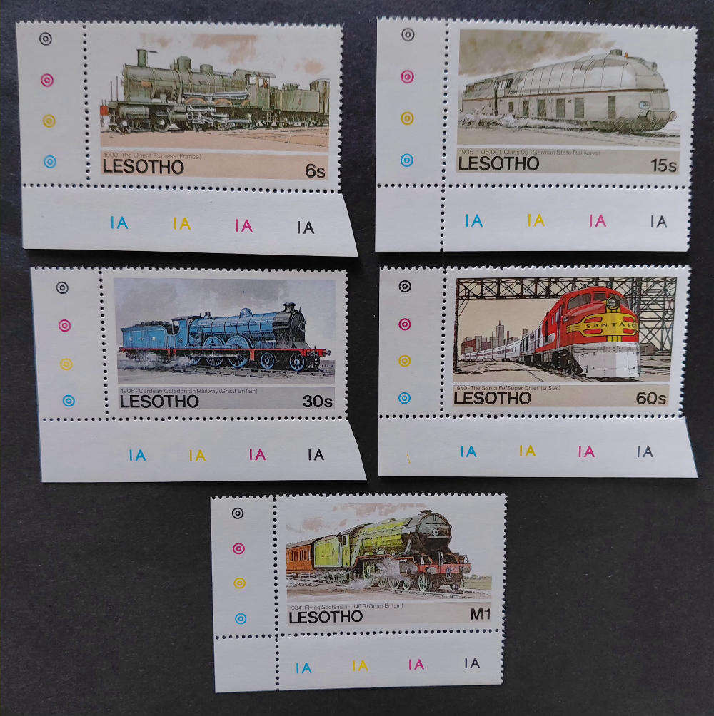 1984 Lesotho Train  MNH Setof stamps