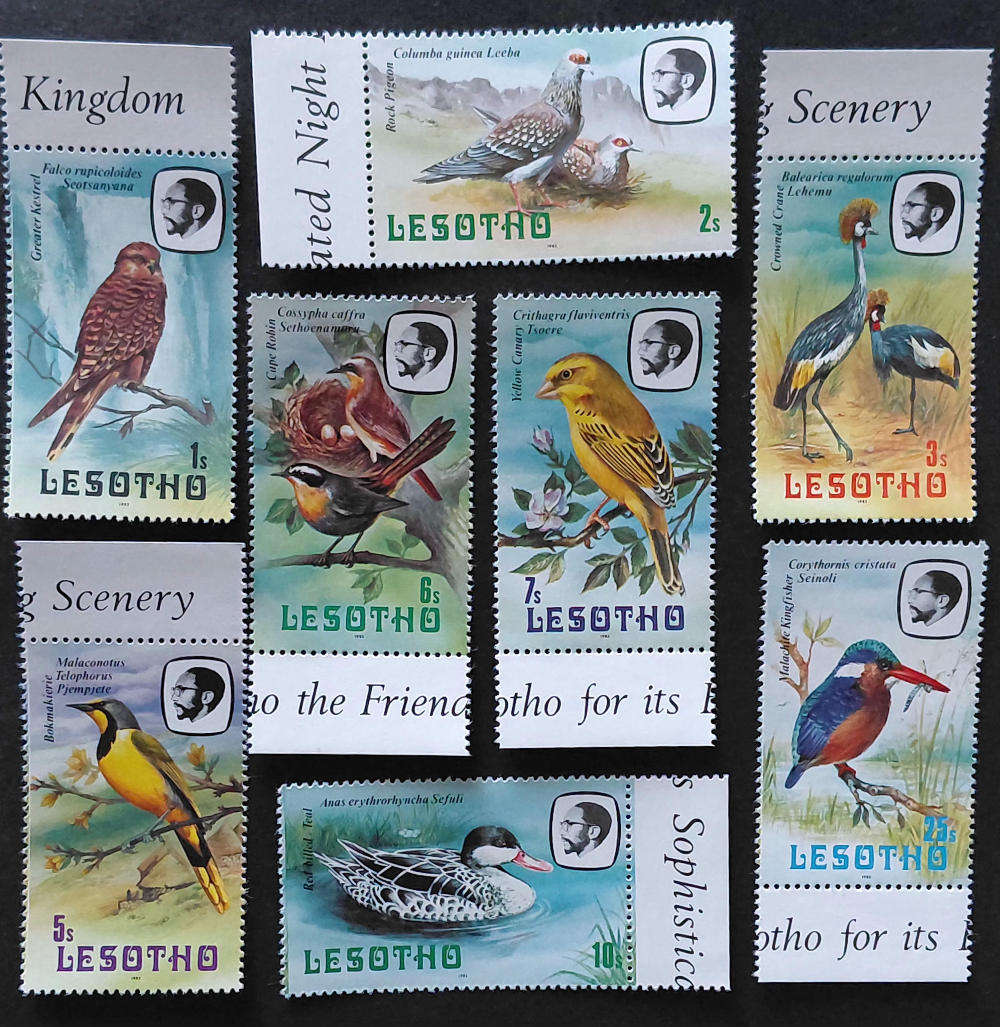 1982 Lesotho MNH bird set of Watermarked stamps