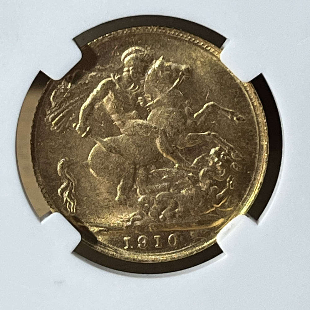 FULL 1910 sovereign - gold coin