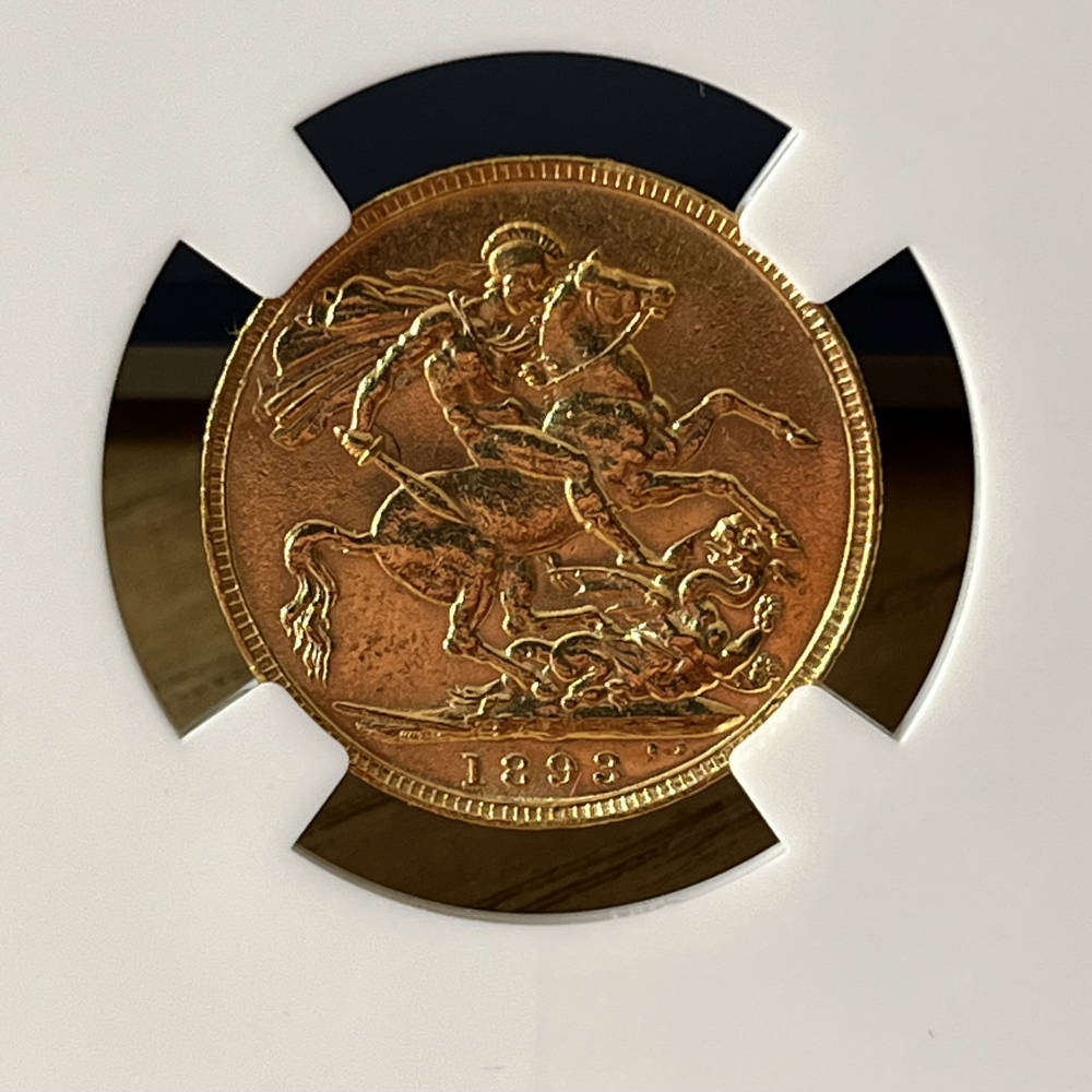FULL 1893 sovereign - gold coin