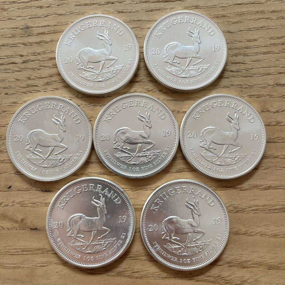 SILVER KRUGER RAND- silver coin (bid per coin)