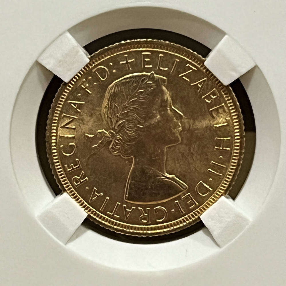 FULL 1958 sovereign - gold coin