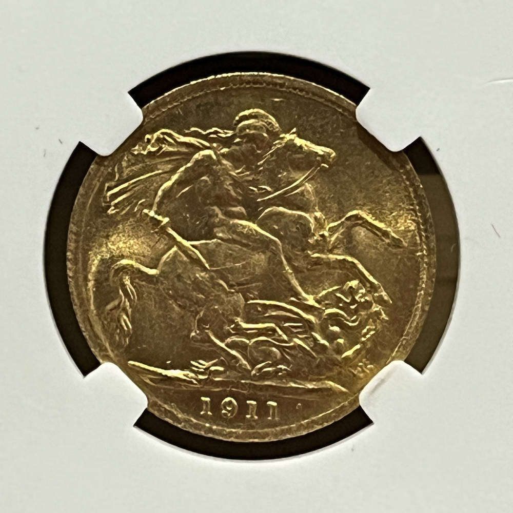 FULL 1911 sovereign - gold coin