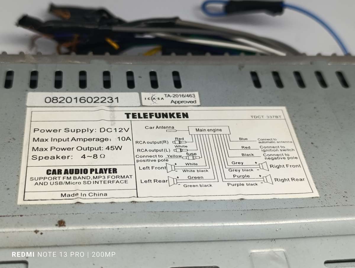 Telefunken Car Touchscreen Radio USB/Aux