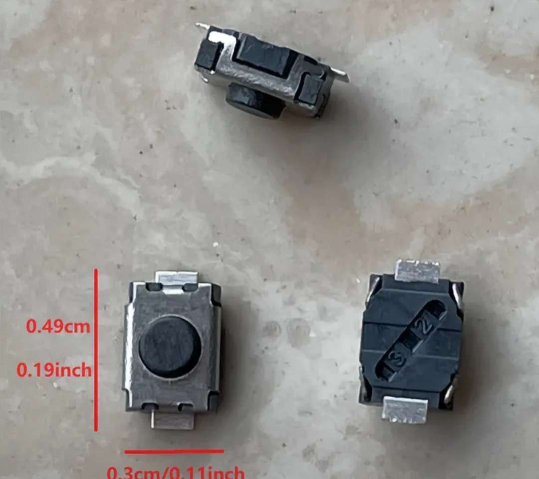 5pcs Miniature Micro Limit Switch Pads, 2-Pin, No Positioning Posts, 3x4x2mm - Perfect for Car Parts