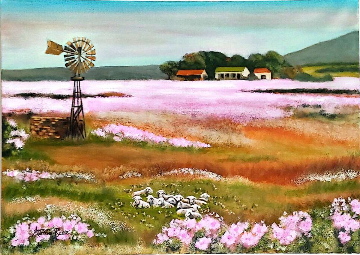 Antionette Martens-Beets Original Painting "Lammies se Plaas"