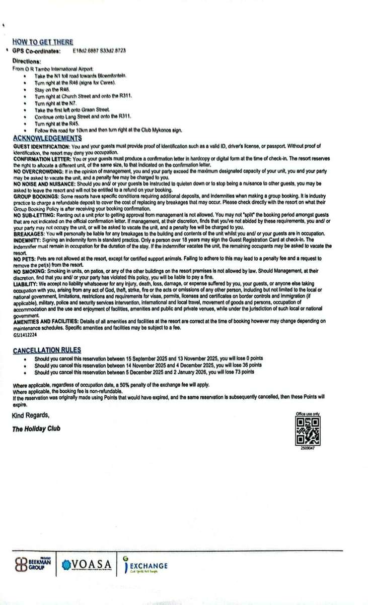 Club Mykonos Langebaan, West Coast, Western Cape 26/12/2025 - 02/01/2026