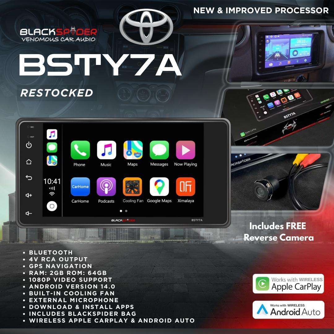 BlackSpider BSTY7A Toyota 7 Apple CarPlay Android Auto Radio