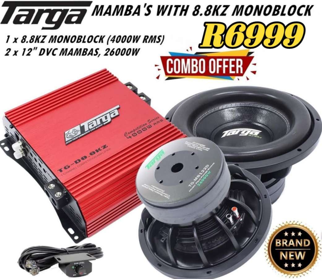 Targa Bass & Treble Car Audio Bundle