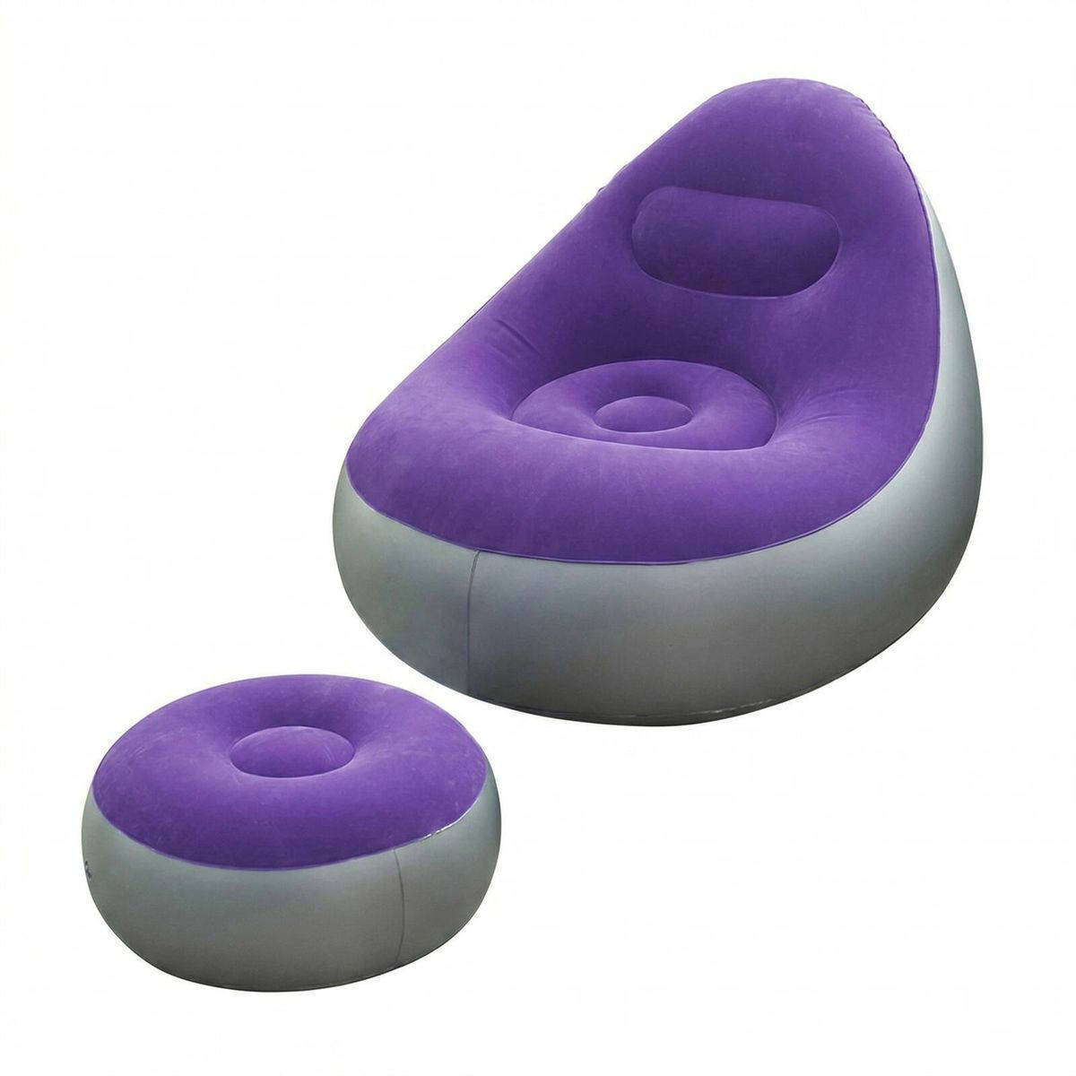Inflatable Chair with Ottoman - Portable Air Sofa