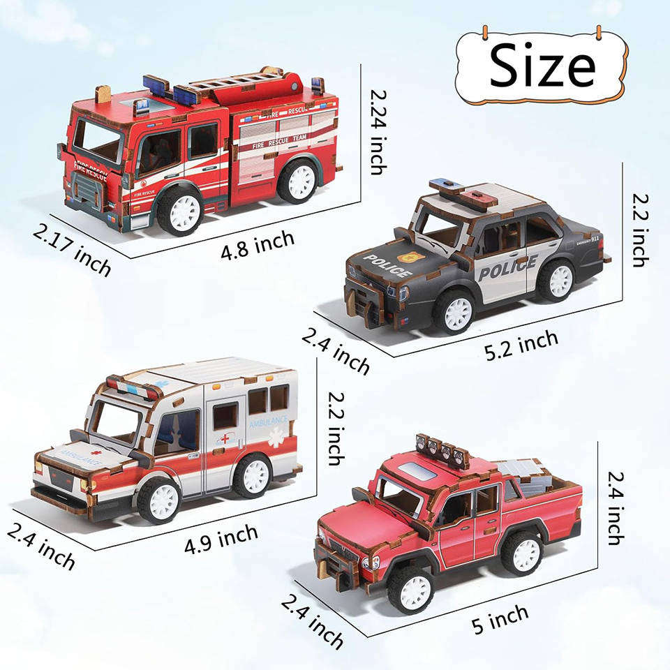3D Wood Puzzle Mini Vehicle - Bus - 30 Pieces