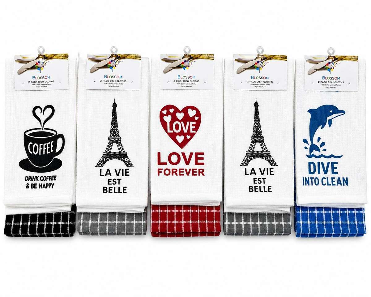 5 x 2 Packs 100% Cotton Dish Cloths