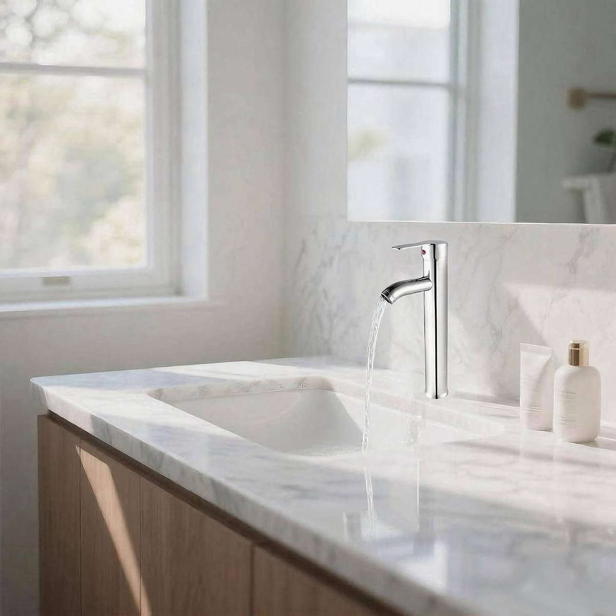 Tall Chrome Basin Mixer Tap