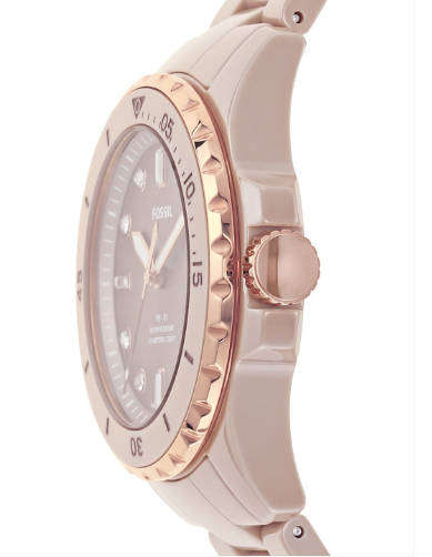 Fossil FB-01 Analog Ceramic Brown Dial Women's Watch-CE1111