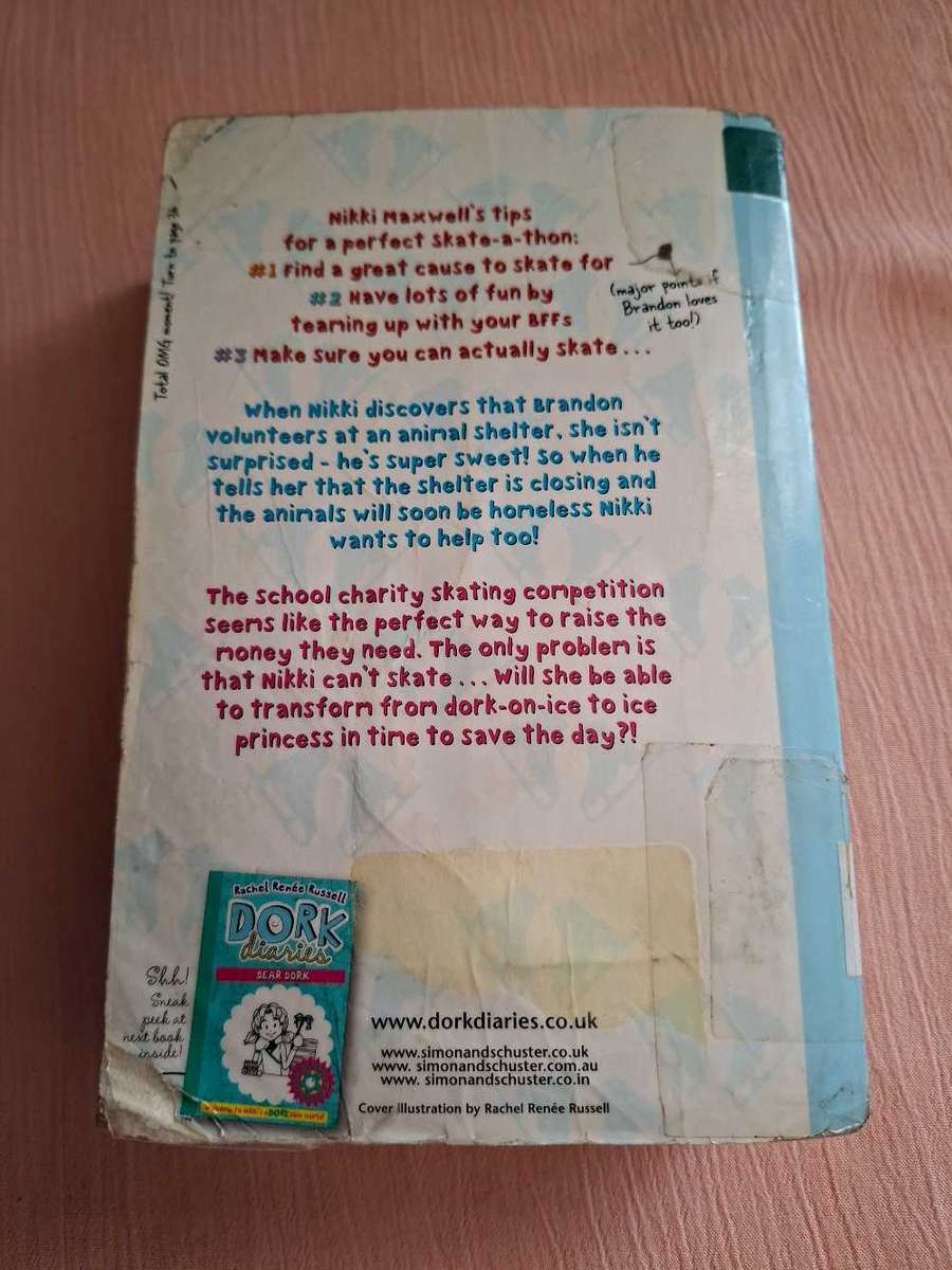 Rachel Renée Russell Dork Diaries Dear Dork, Skating Sensation and Once upon a Dork