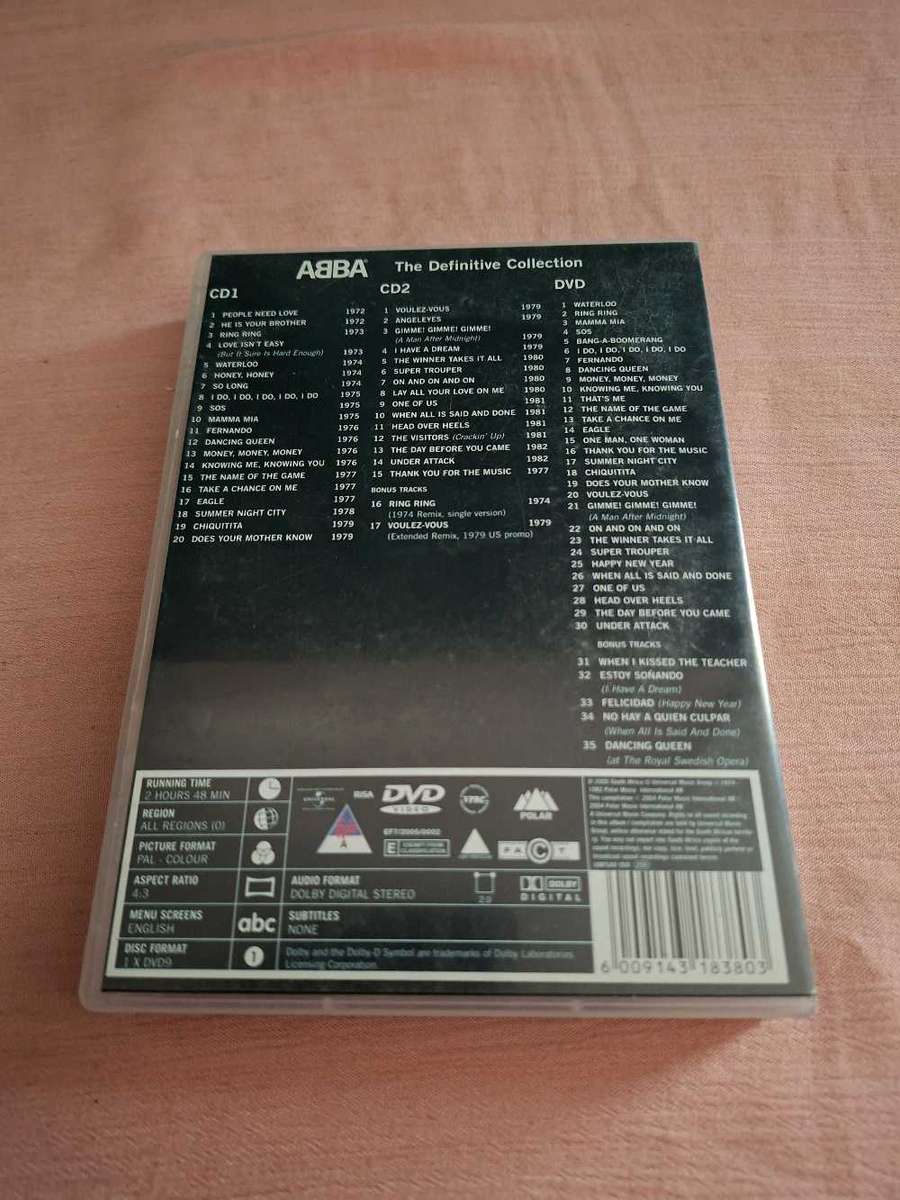 ABBA The Definative Collection CD &DVD set