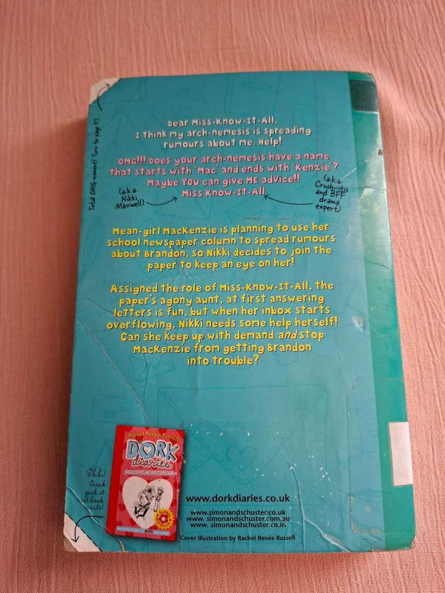 Rachel Renée Russell Dork Diaries Dear Dork, Skating Sensation and Once upon a Dork