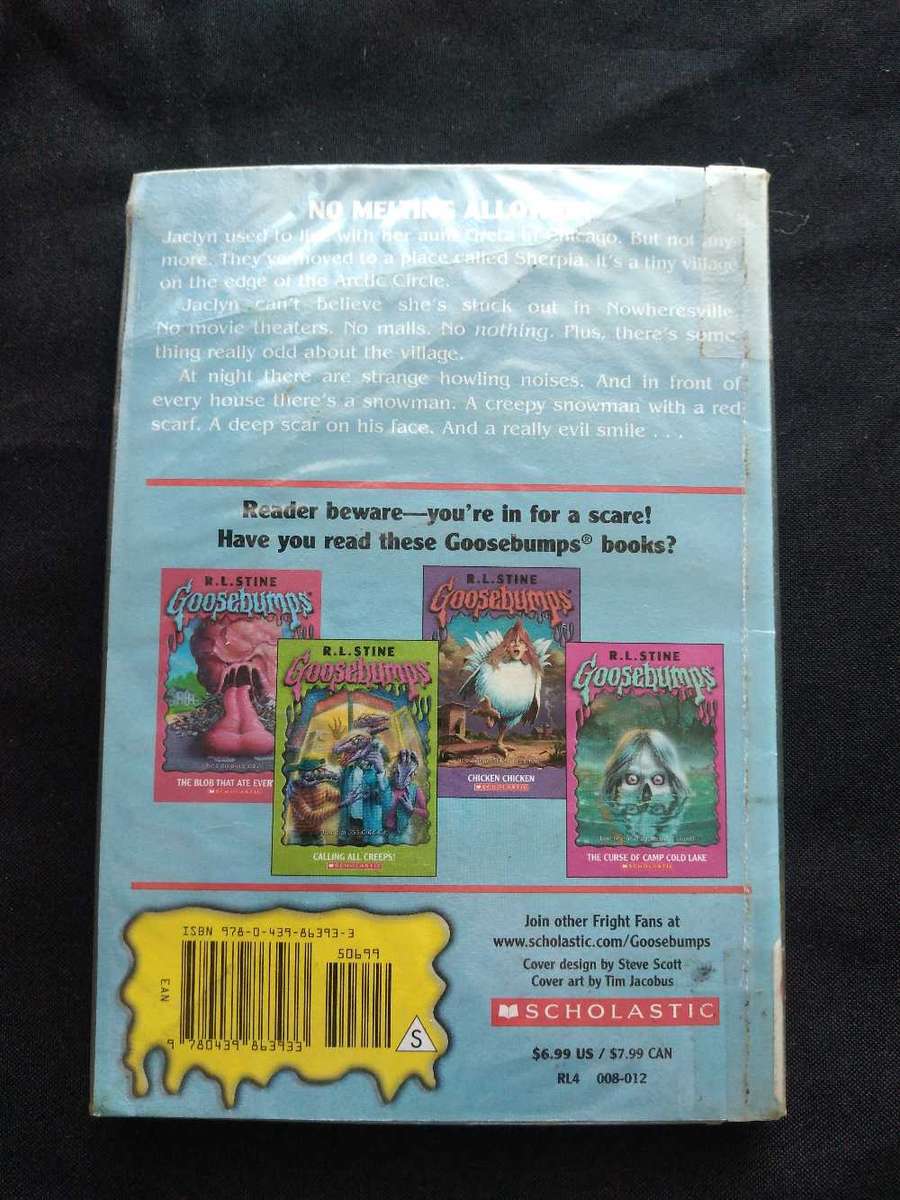 R. L. Stine Goosebumps Beware, The Snowman