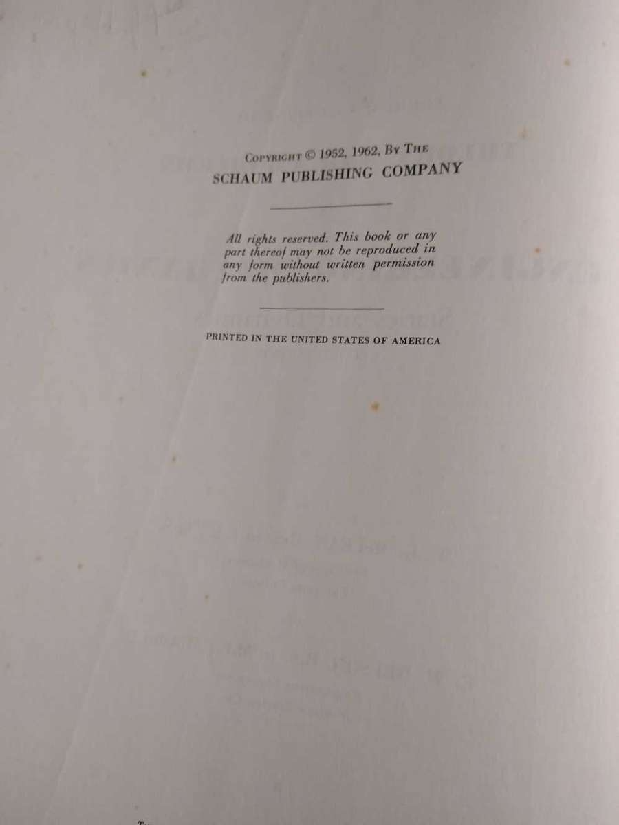 Schaum's Outline Series Theory and Problems