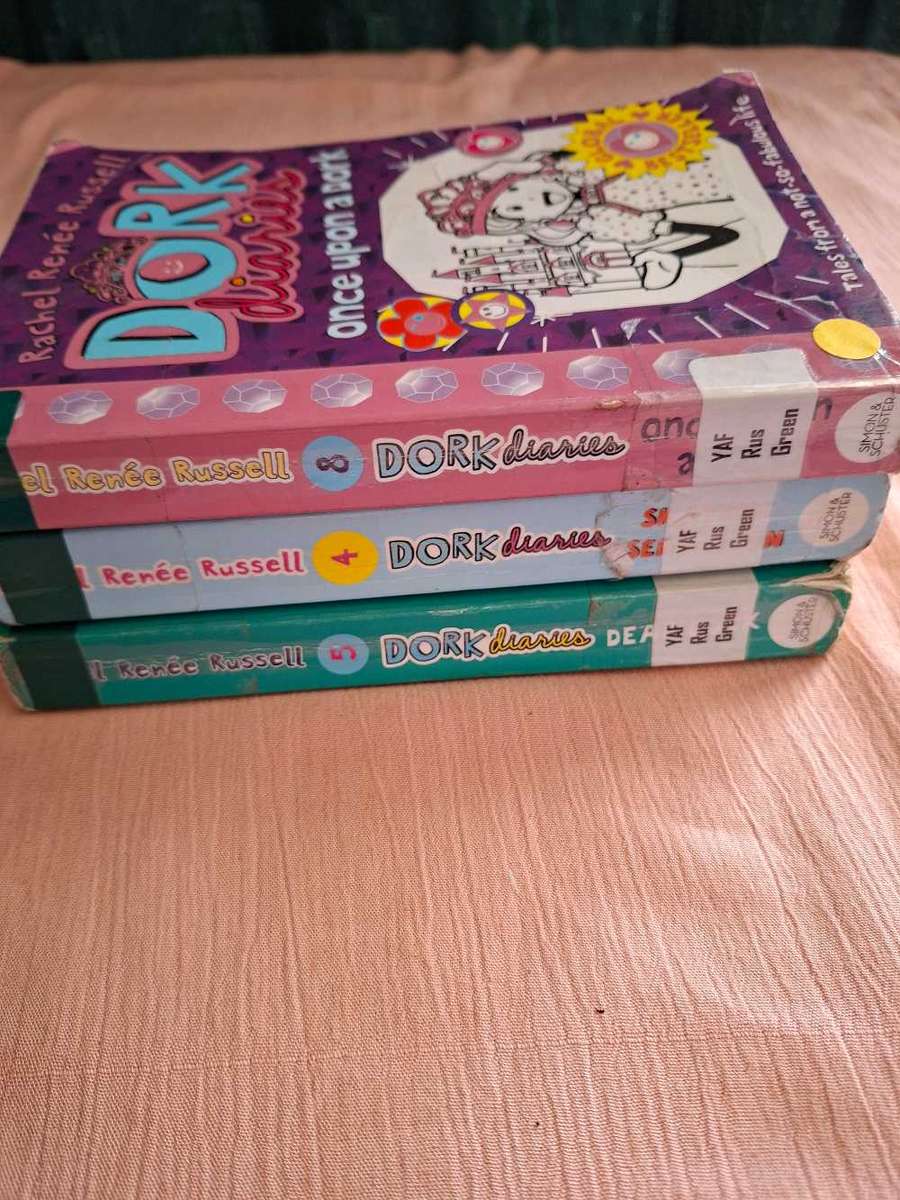 Rachel Renée Russell Dork Diaries Dear Dork, Skating Sensation and Once upon a Dork