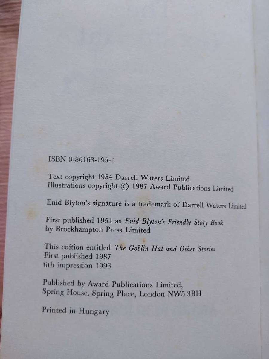Enid Blyton The Goblin Hat and other stories