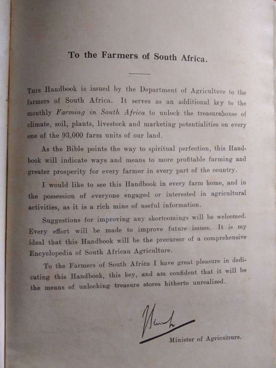 Handbook for Farmers in South Africa Department of Agriculture Pretoria