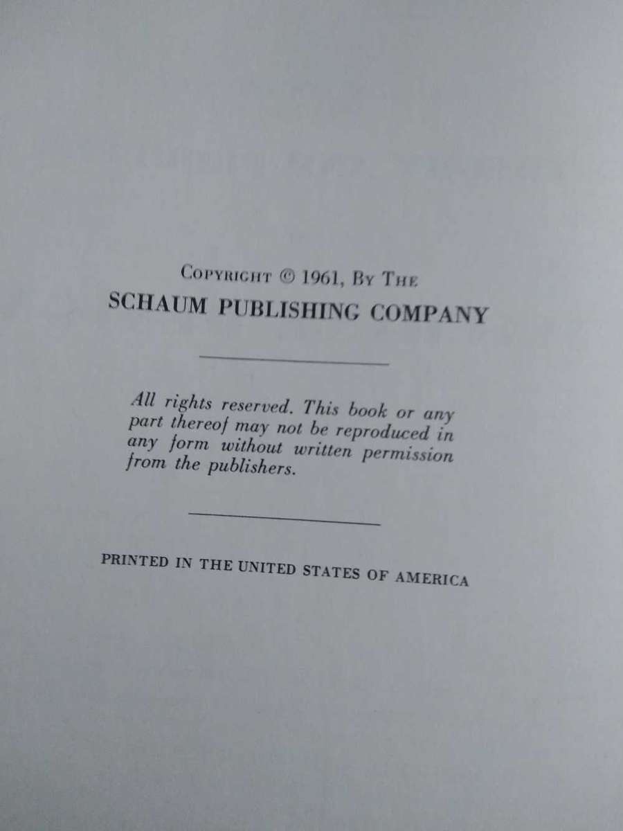 Schaum's Outline Series Theory and Problems