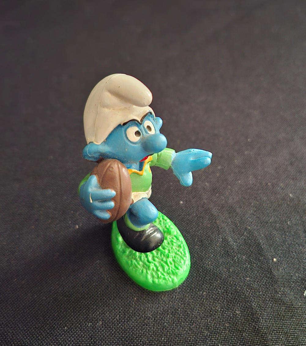 Vintage Smurf Springbok Rugby smurf