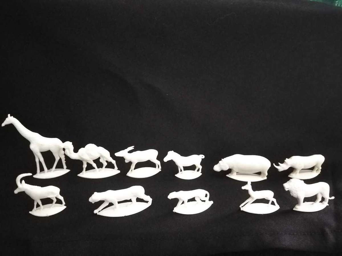 11 African Animals Hard Plastic