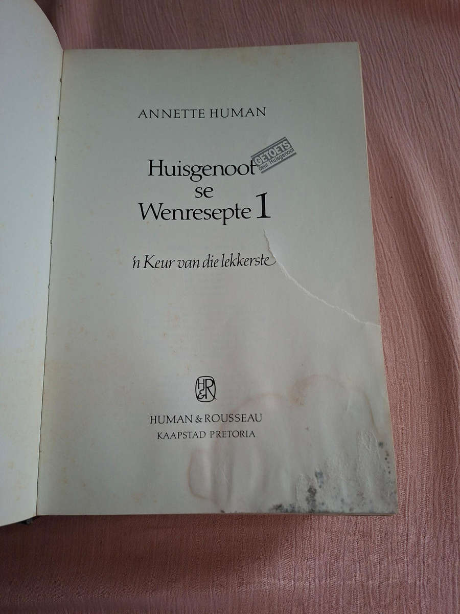 Annette Human Huisgenoot Wenresepte 1, 2 & 3