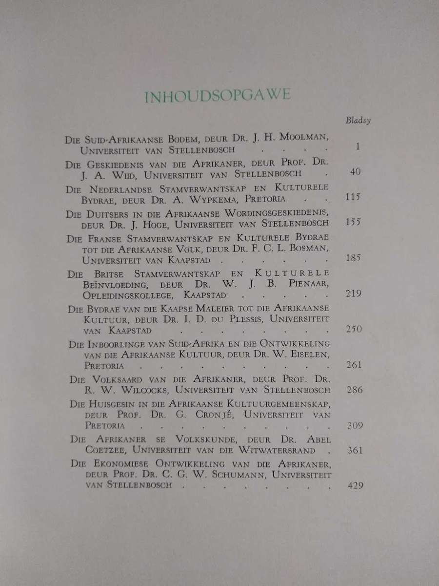 Kultuurgeskiedenis van die Afrikaner Deel 1